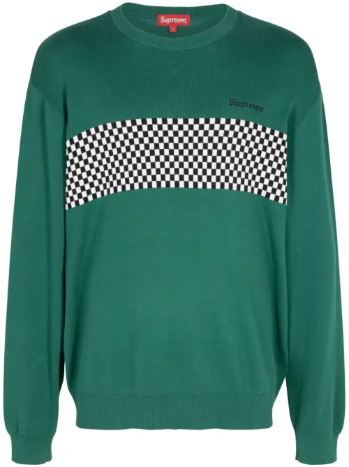 Supreme sweat à carreaux - Vert - Supreme - Modalova
