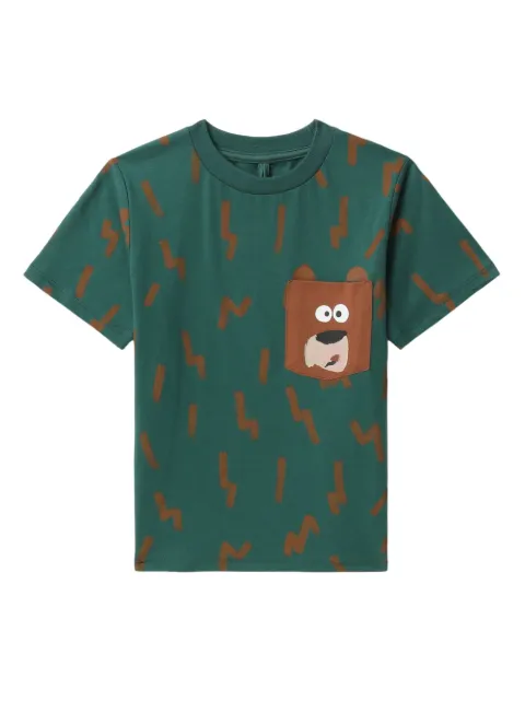 Stella McCartney Kids lightning bolt-print organic cotton T-shirt