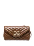 Dolce & Gabbana small Lop quilted leather crossbody bag - Brown