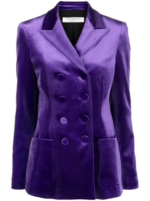 Philosophy Di Lorenzo Serafini double-breast satin-finish blazer