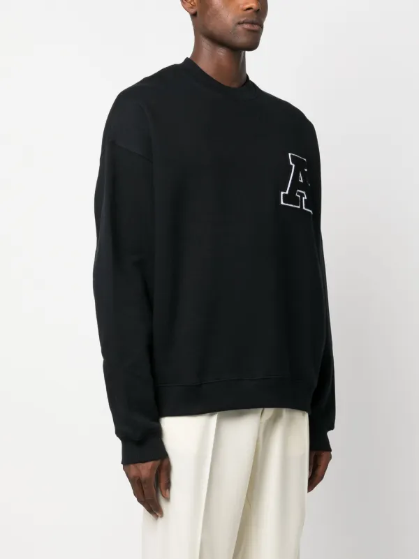 Axel Arigato logo-patch Organic Cotton Sweatshirt Black