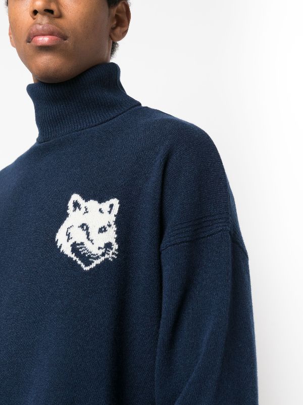 Maison kitsune fox hot sale head knit