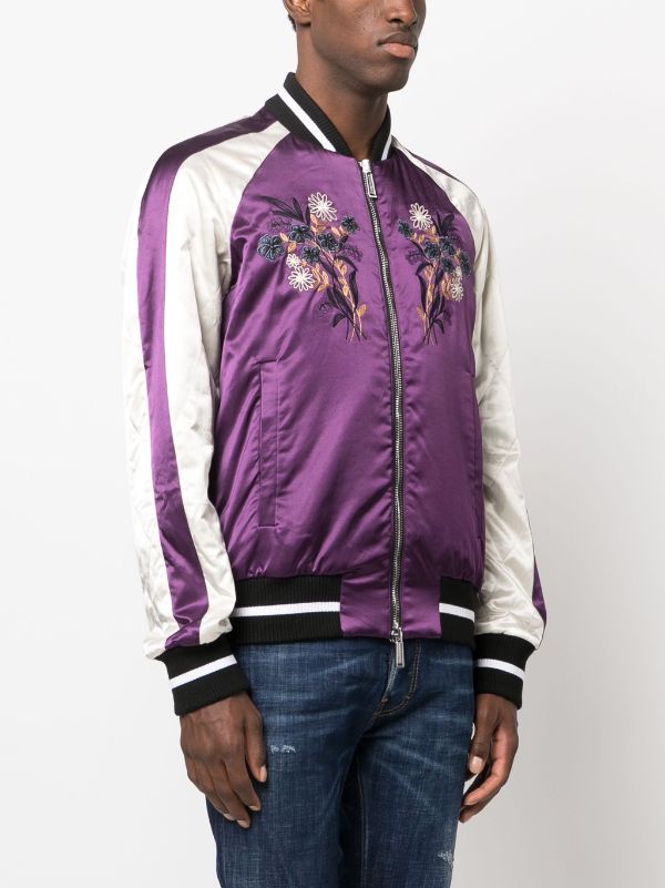 Dsquared2 floral-embroidered Bomber Jacket - Farfetch