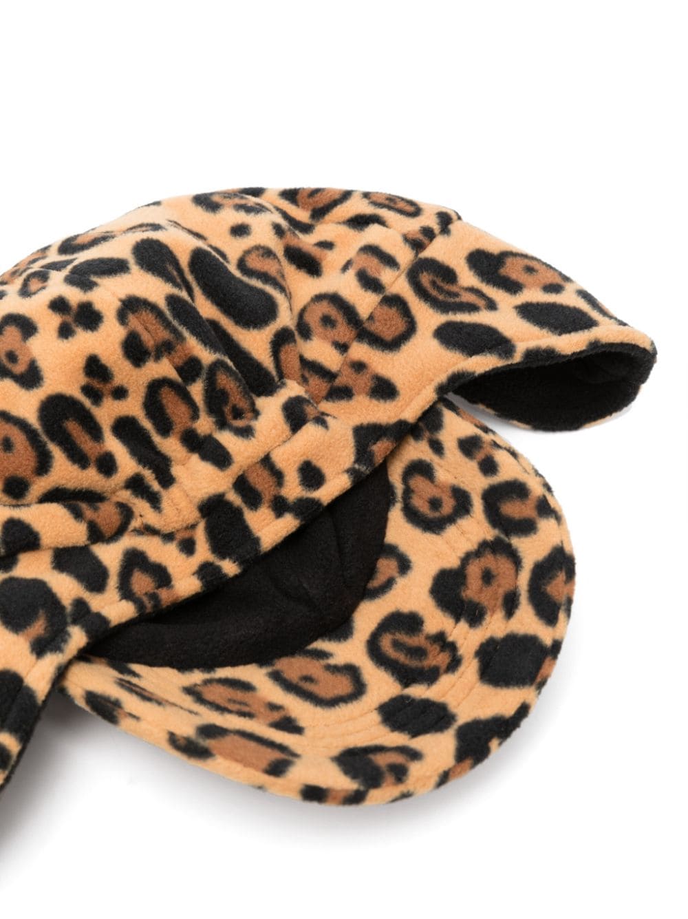 Shop Mini Rodini Leopard-pattern Fleece Cap In Neutrals
