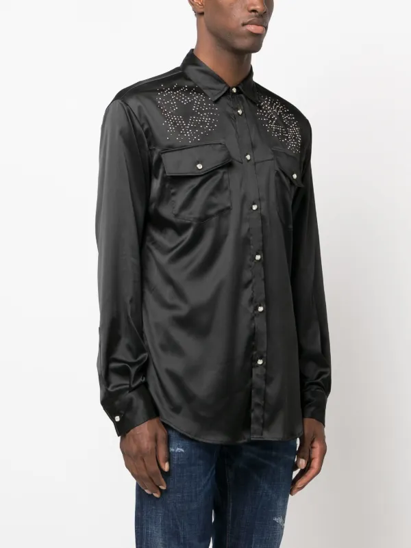 Dsquared2 micro-stud Embellished Shirt - Farfetch