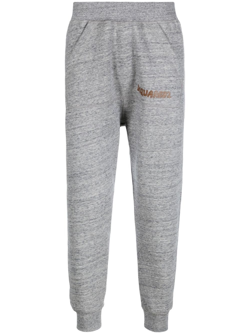 Dsquared2 Logo-print Cotton Track Pants In Grey