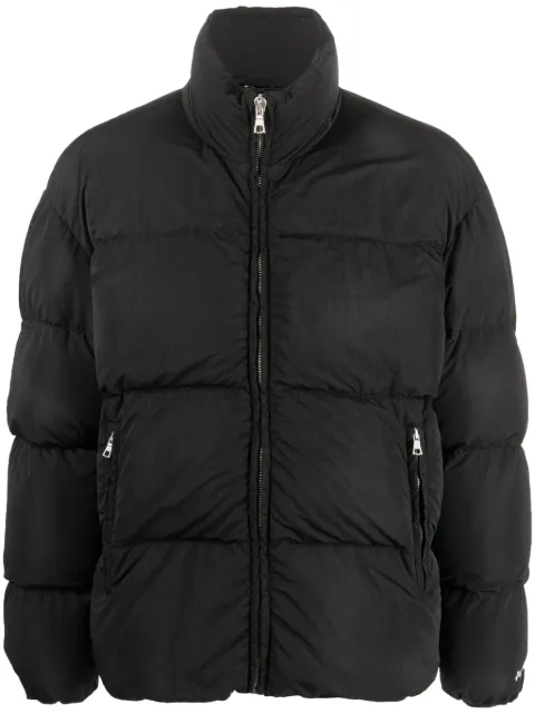 Palm Angels logo-embroidered padded jacket