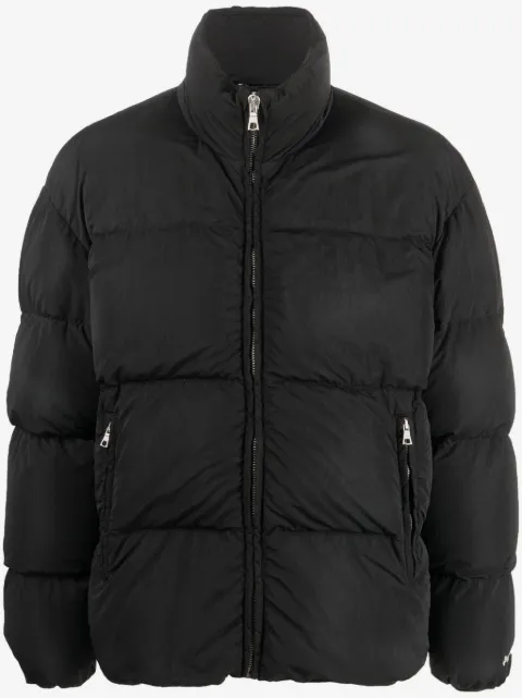 Palm Angels logo-embroidered padded jacket
