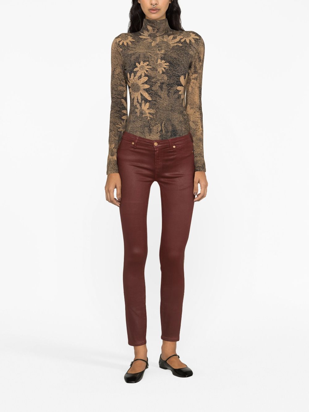 7 For All Mankind low-rise skinny trousers - Rood