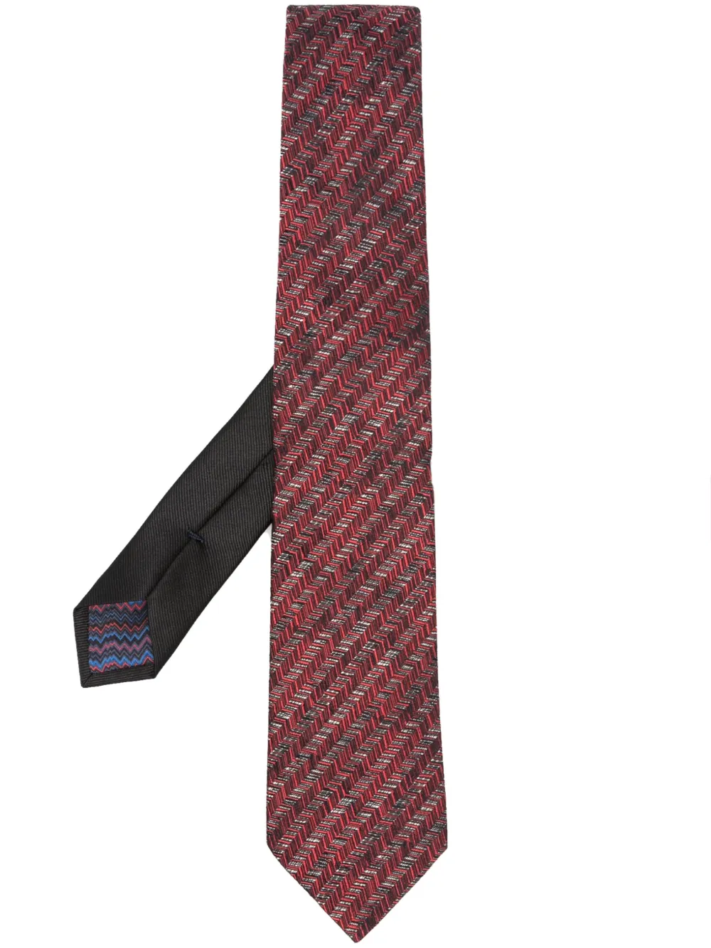 Missoni chevron-pattern silk tie | Red | Image 1