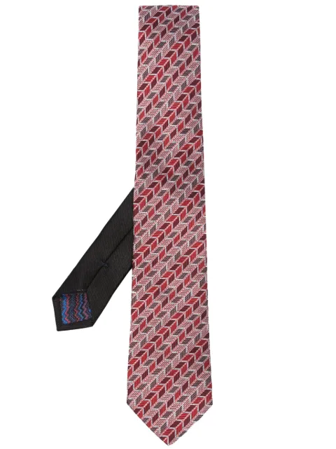 Missoni diagonal chevron-jacquard tie