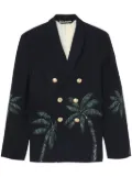 Palm Angels Palms Classic double-breasted blazer - Blue