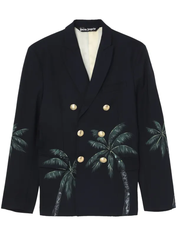 Palm Angels Palms Classic ダブルジャケット | ブルー | FARFETCH JP