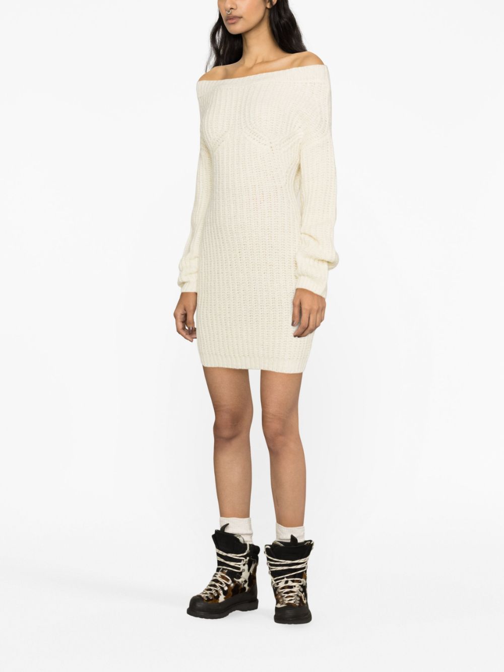 DSQUARED2 off-shoulder knitted minidress Women