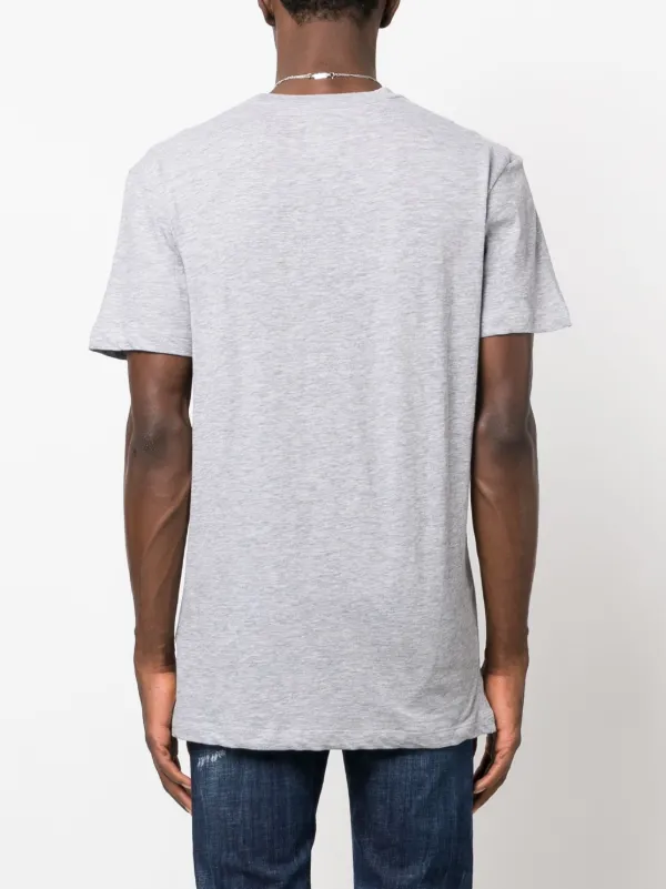 DSQUARED2 logo-print cotton-blend T-shirt | Grey | FARFETCH AU