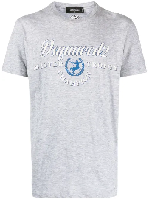 T-shirt en coton mélangé à logo imprimé - DSQUARED2 - Modalova