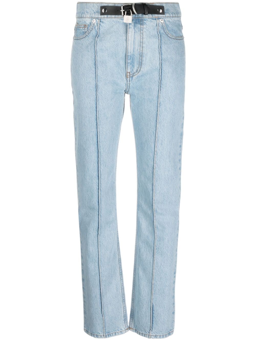 JW ANDERSON PADLOCK-FASTENING TAPERED JEANS