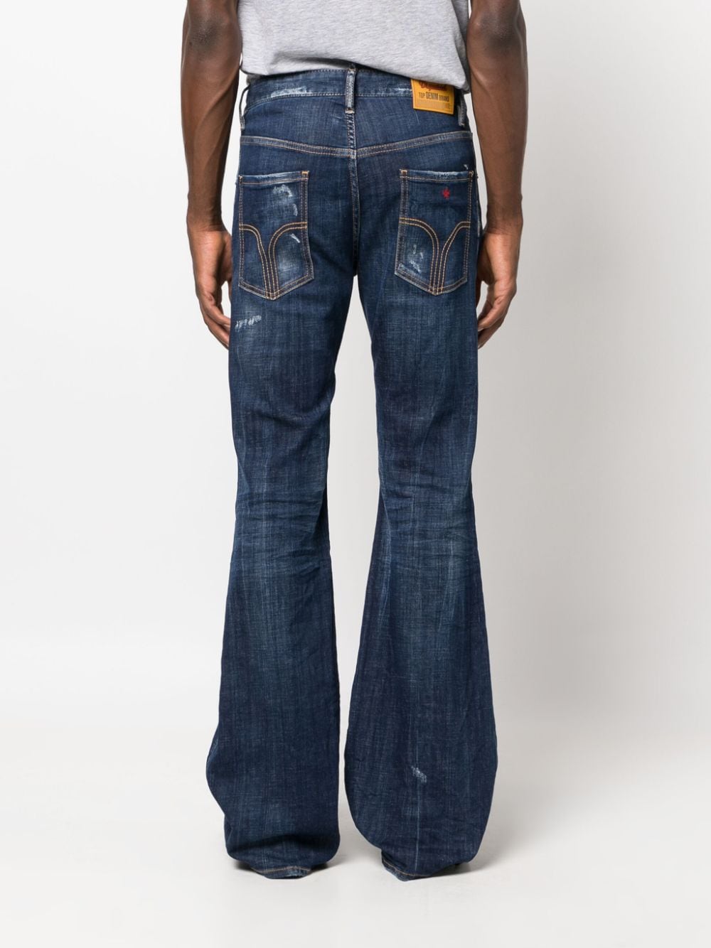 Shop Dsquared2 Mid-rise Flared Jeans In Blau