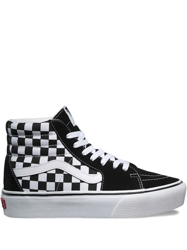 Vans Tenis Sk8 Hi Platform Checkerboard/True White Negro