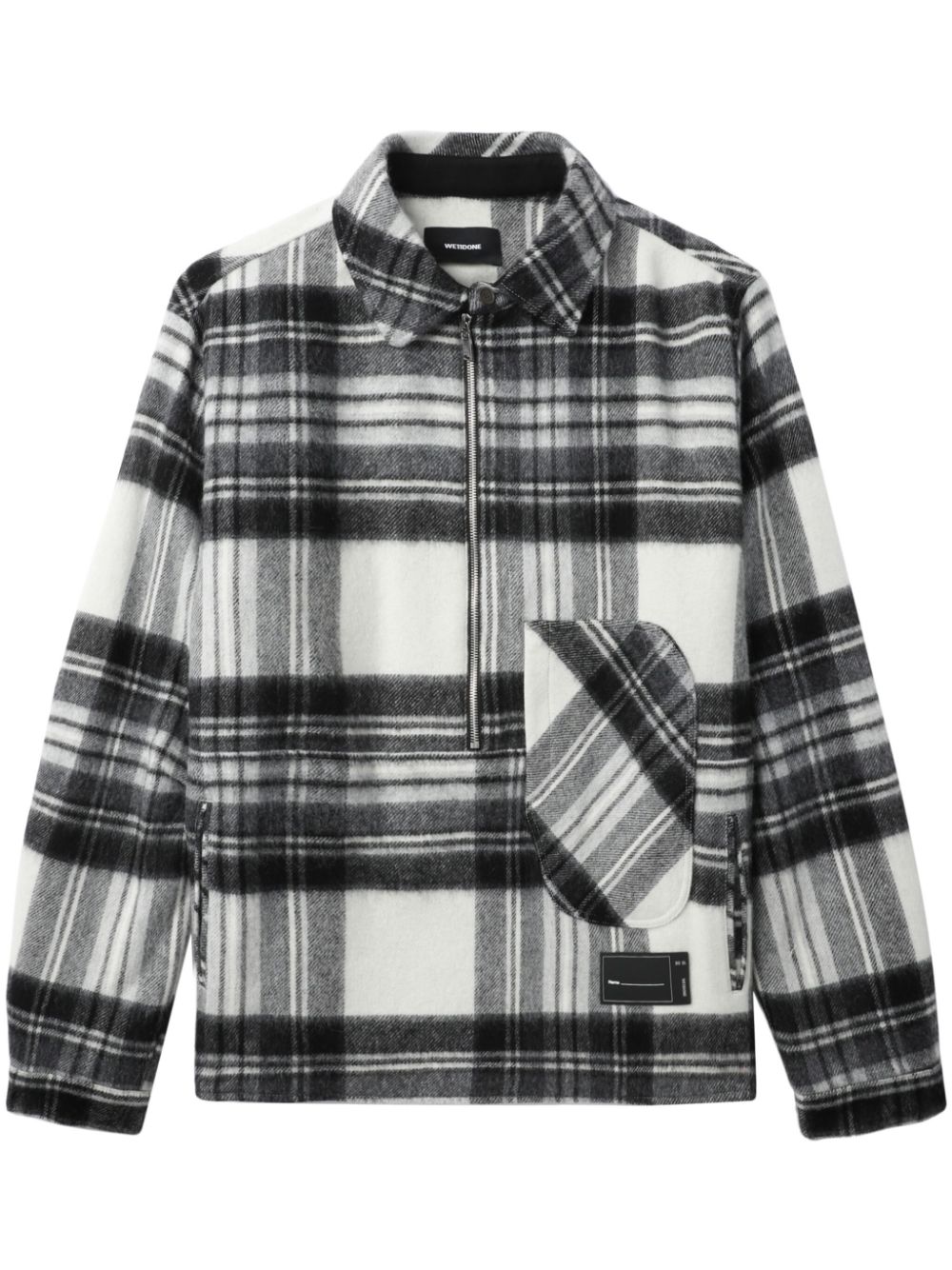 WE11 DONE PLAID CHECK-PATTERN FLANNEL SHIRT
