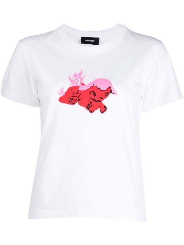 We11done graphic-print Cotton T-shirt - Farfetch