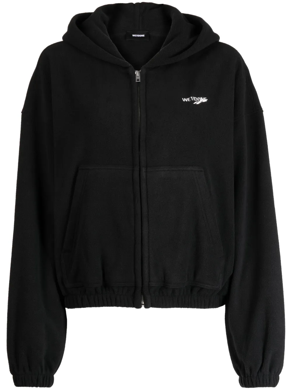 We11done logo-embroidered zip-up Hoodie - Farfetch