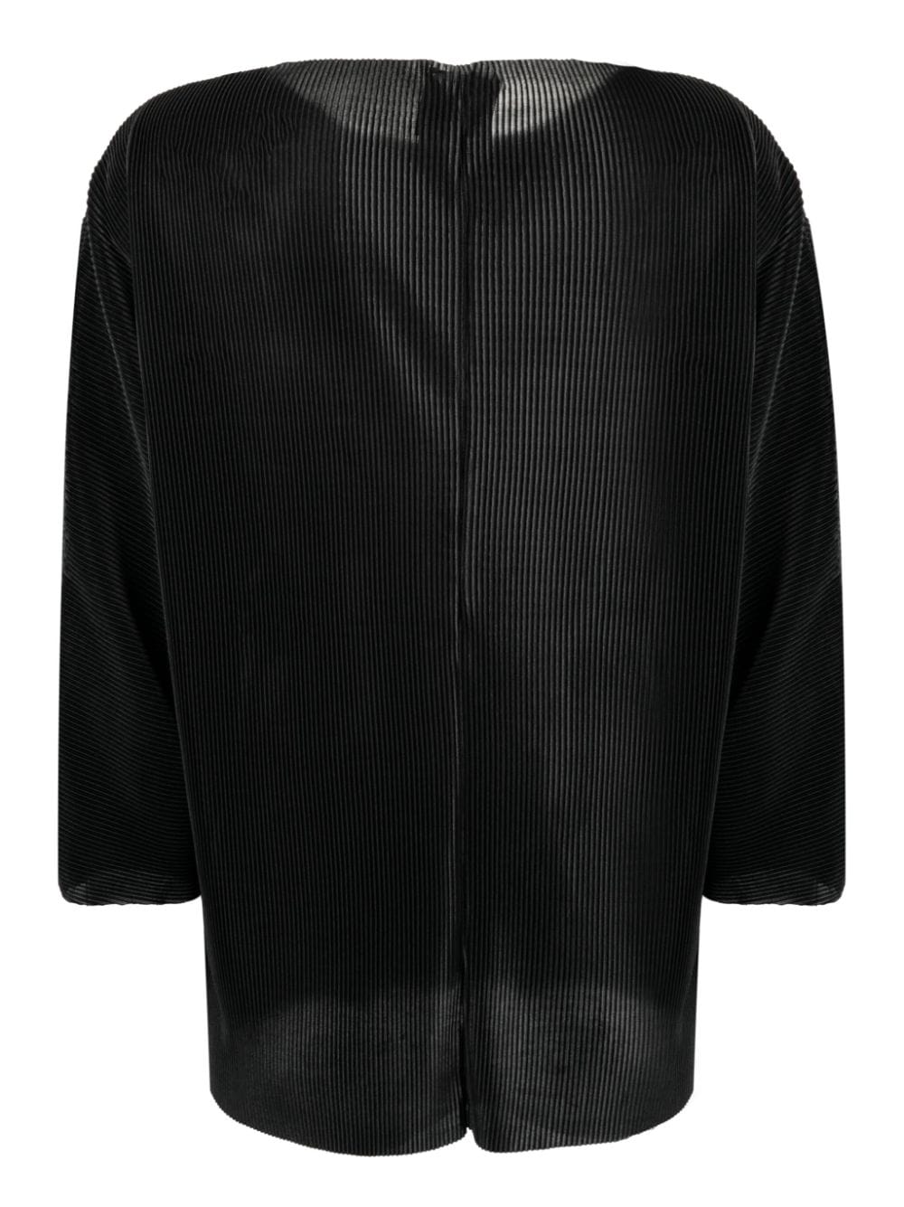 Marina Rinaldi T-shirt met plissé-effect - Zwart