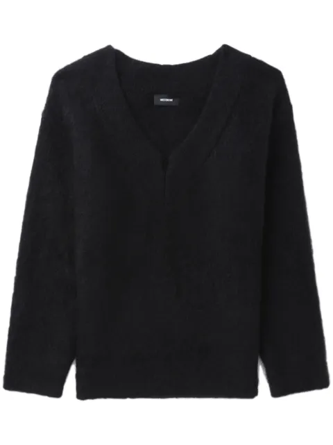 We11done V-neck mohair-blend jumper