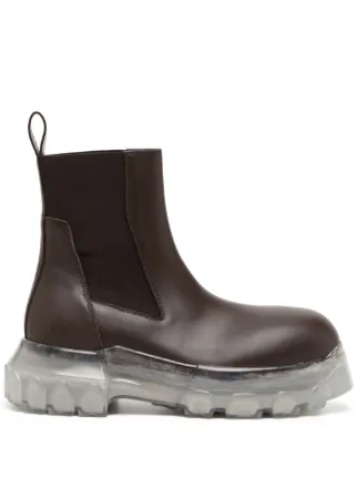Rick Owens Beatle Bozo Tractor Ankle Boots | Brown | FARFETCH IN