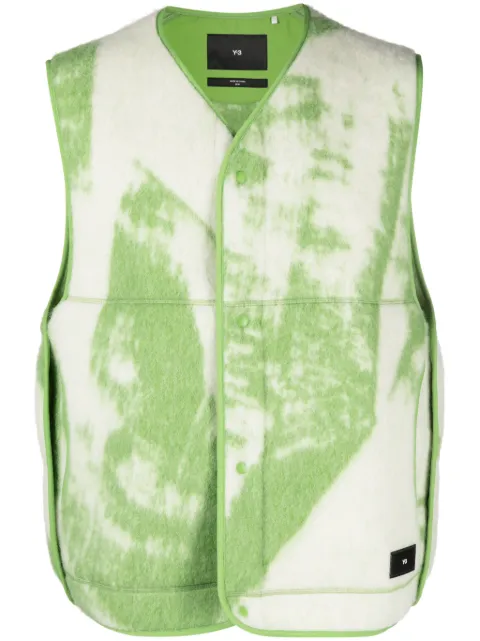 Y-3 graphic-print felted vest