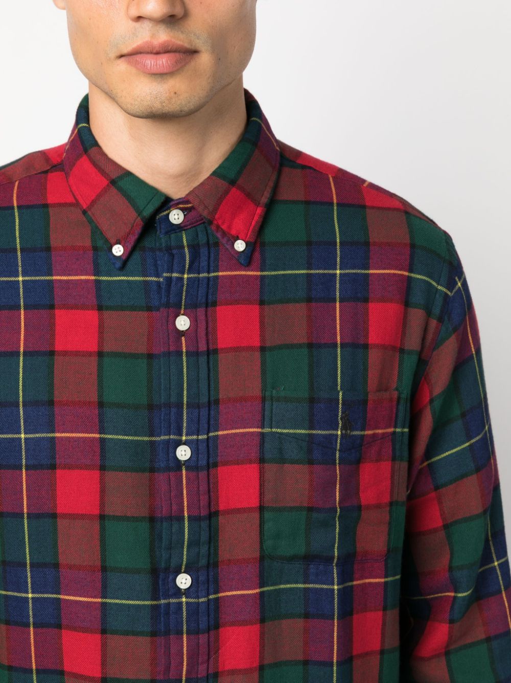 Shop Polo Ralph Lauren Plaid-patterned Cotton Shirt In Red