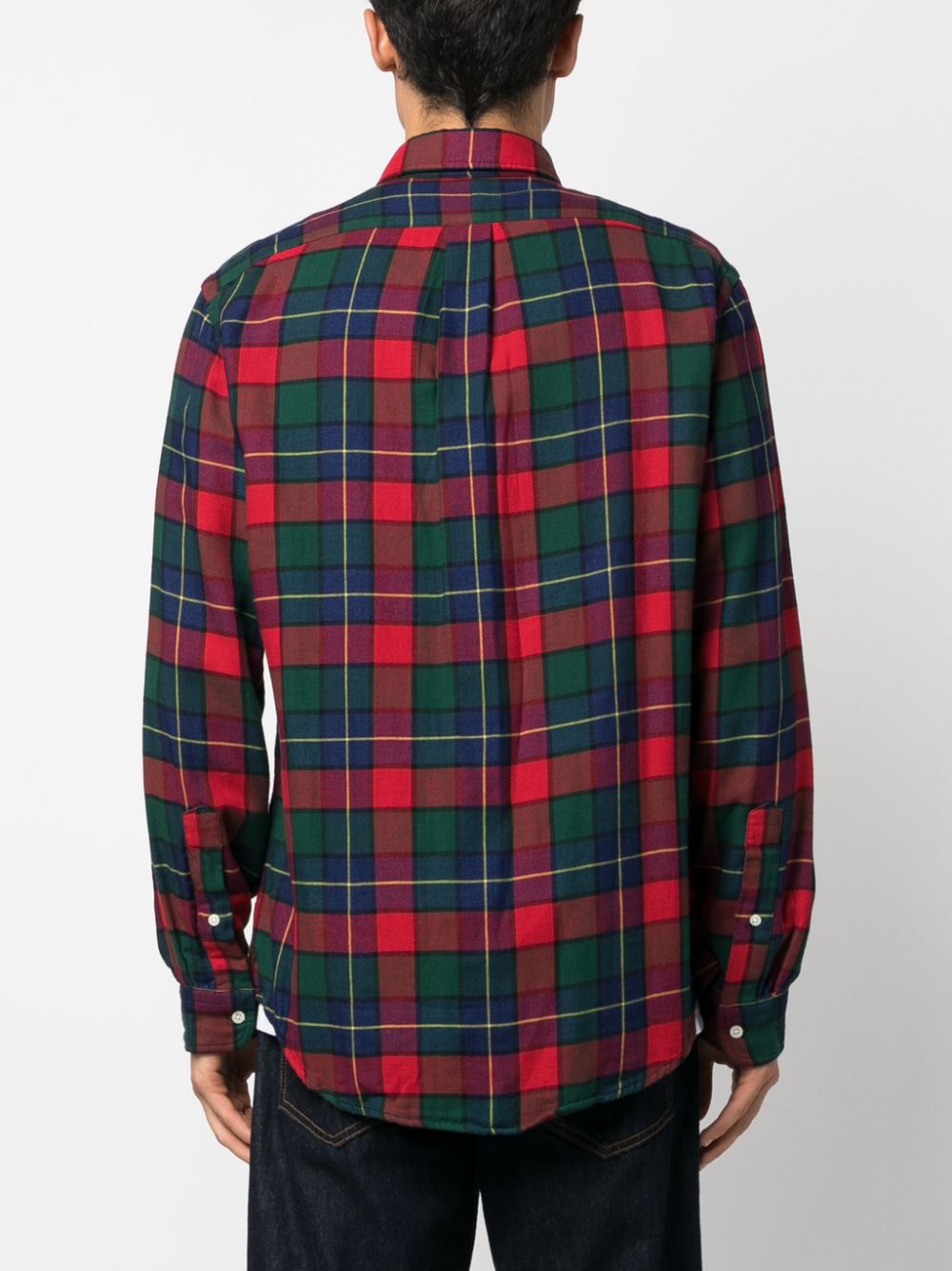 Shop Polo Ralph Lauren Plaid-patterned Cotton Shirt In Red