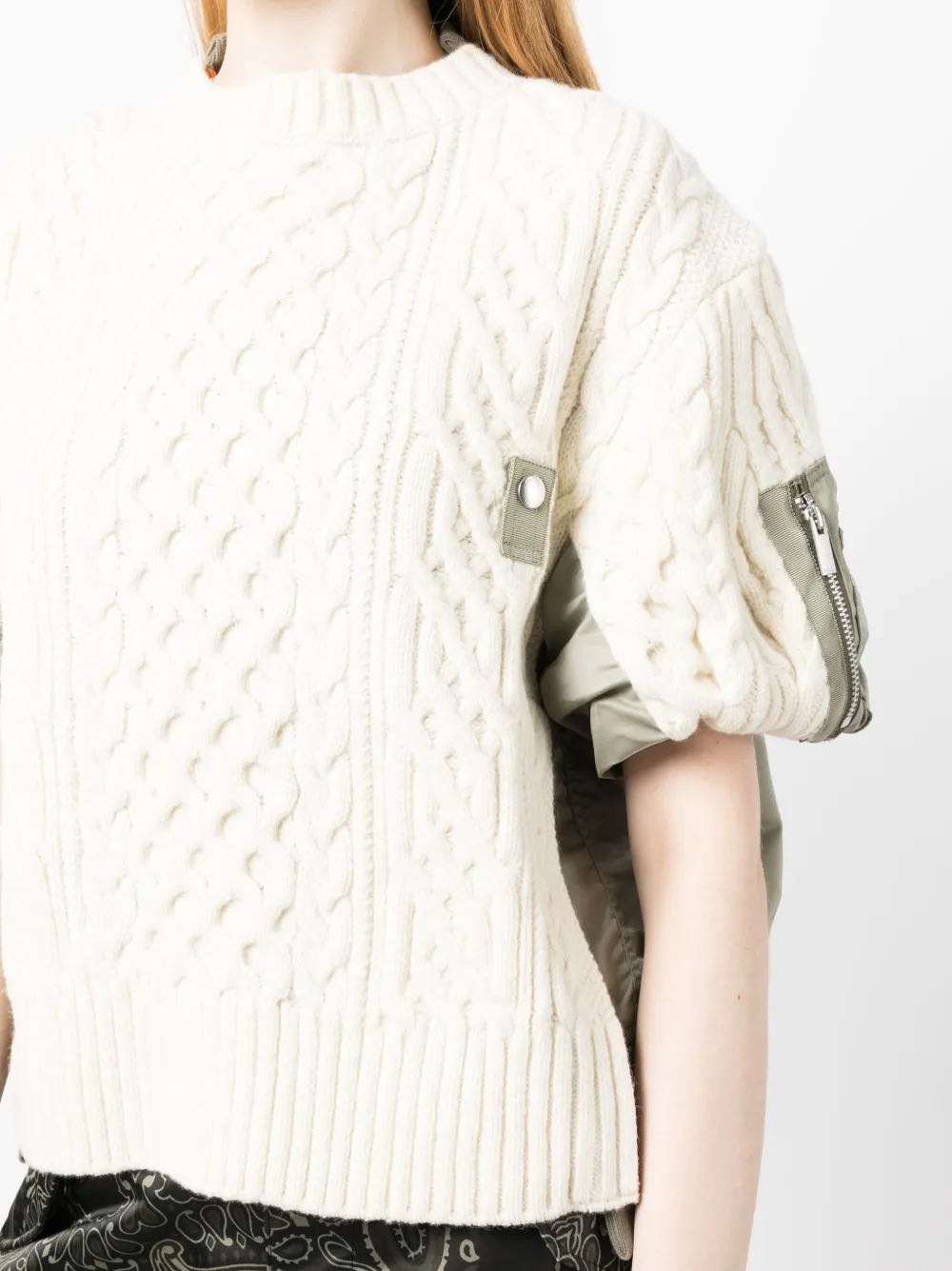 Sacai パネル ショートスリーブ ニットトップ - Farfetch