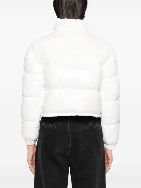 Womens puffer jacket on sale cropped