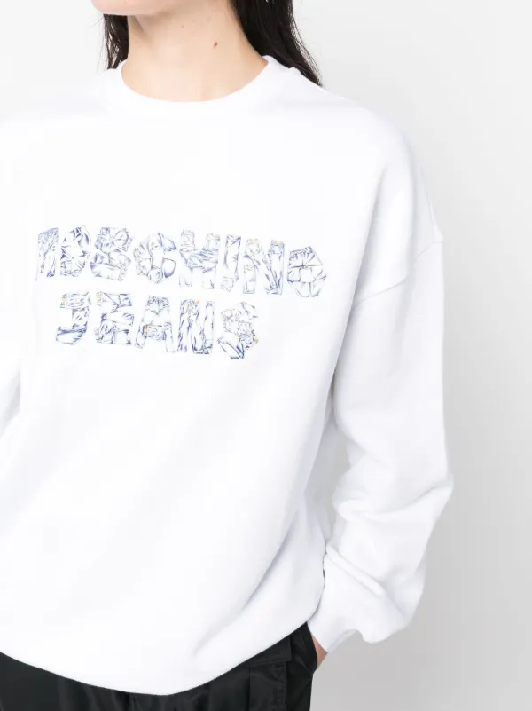 MOSCHINO JEANS ロゴ スウェットシャツ | ホワイト | FARFETCH JP