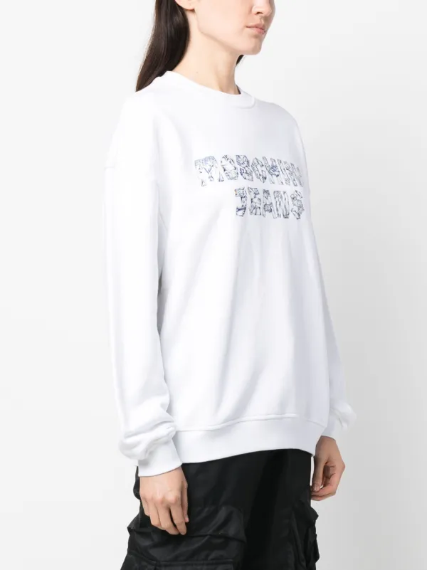MOSCHINO JEANS ロゴ スウェットシャツ | ホワイト | FARFETCH JP