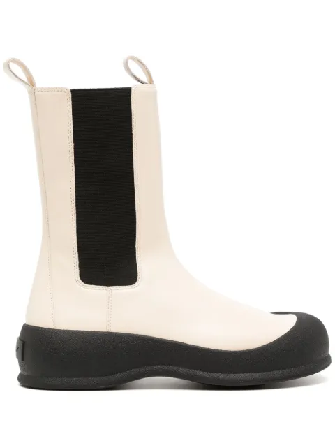 Bally flat leather boots