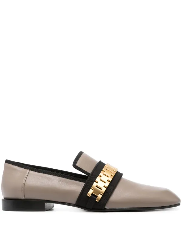 White and hot sale gold loafers