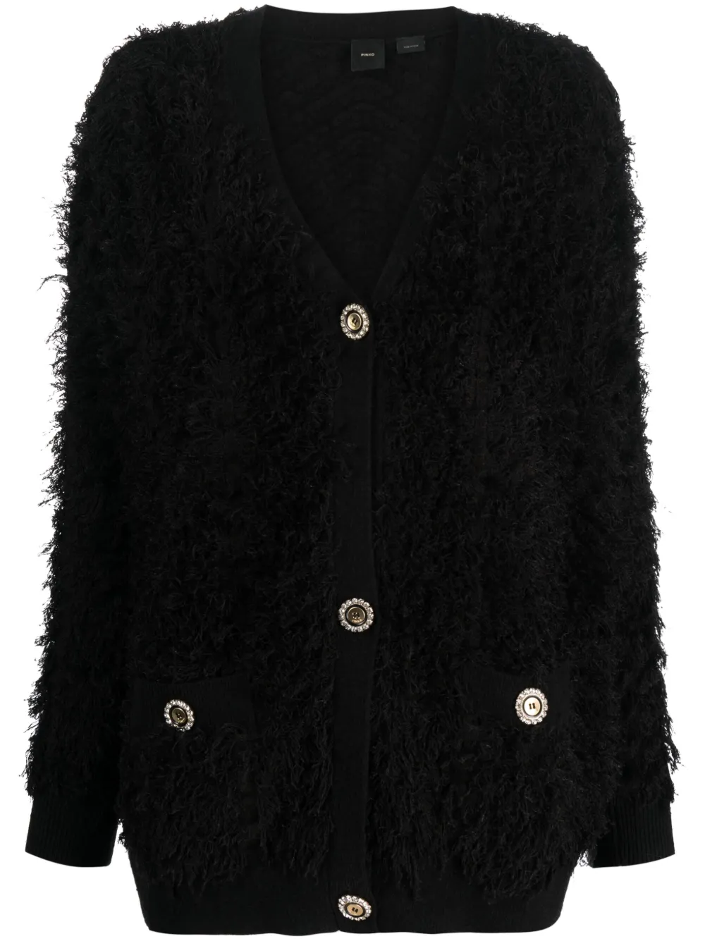 pinko cardigan à épaules tombantes - noir