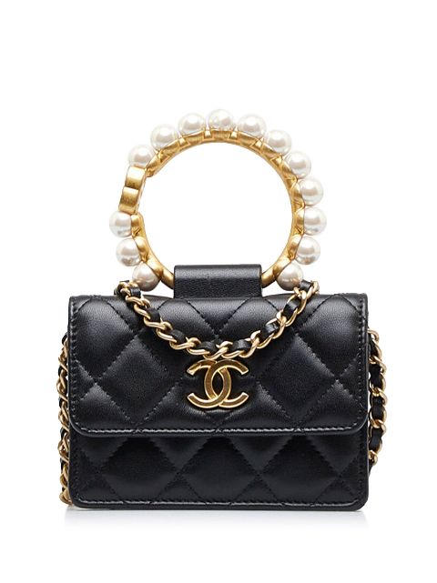 Affordable HOT SALE CHANEL 2021 Pearl Crown clutch bag Women