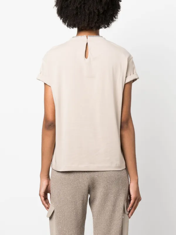 Brunello Cucinelli モニーレ Tシャツ | ニュートラル | FARFETCH JP
