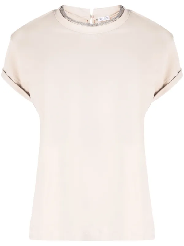 ブルネロクチネリ Tシャツ モニーレ Brunello Cucinelli モニーレ Tシャツ | ニュートラル | FARFETCH JP