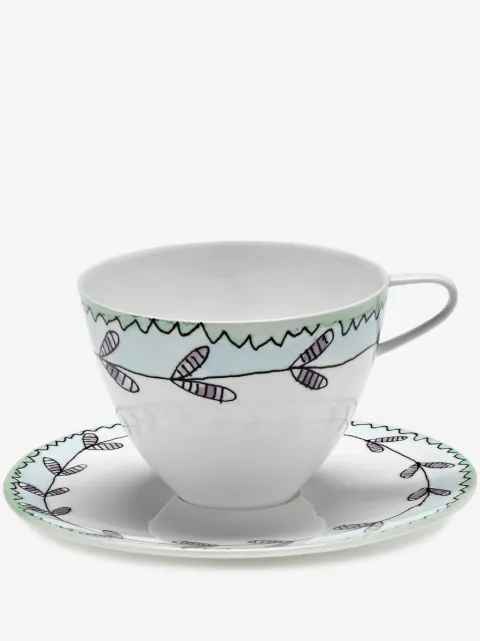 Serax x Marni Midnight Flowers cappuccino cup and saucer