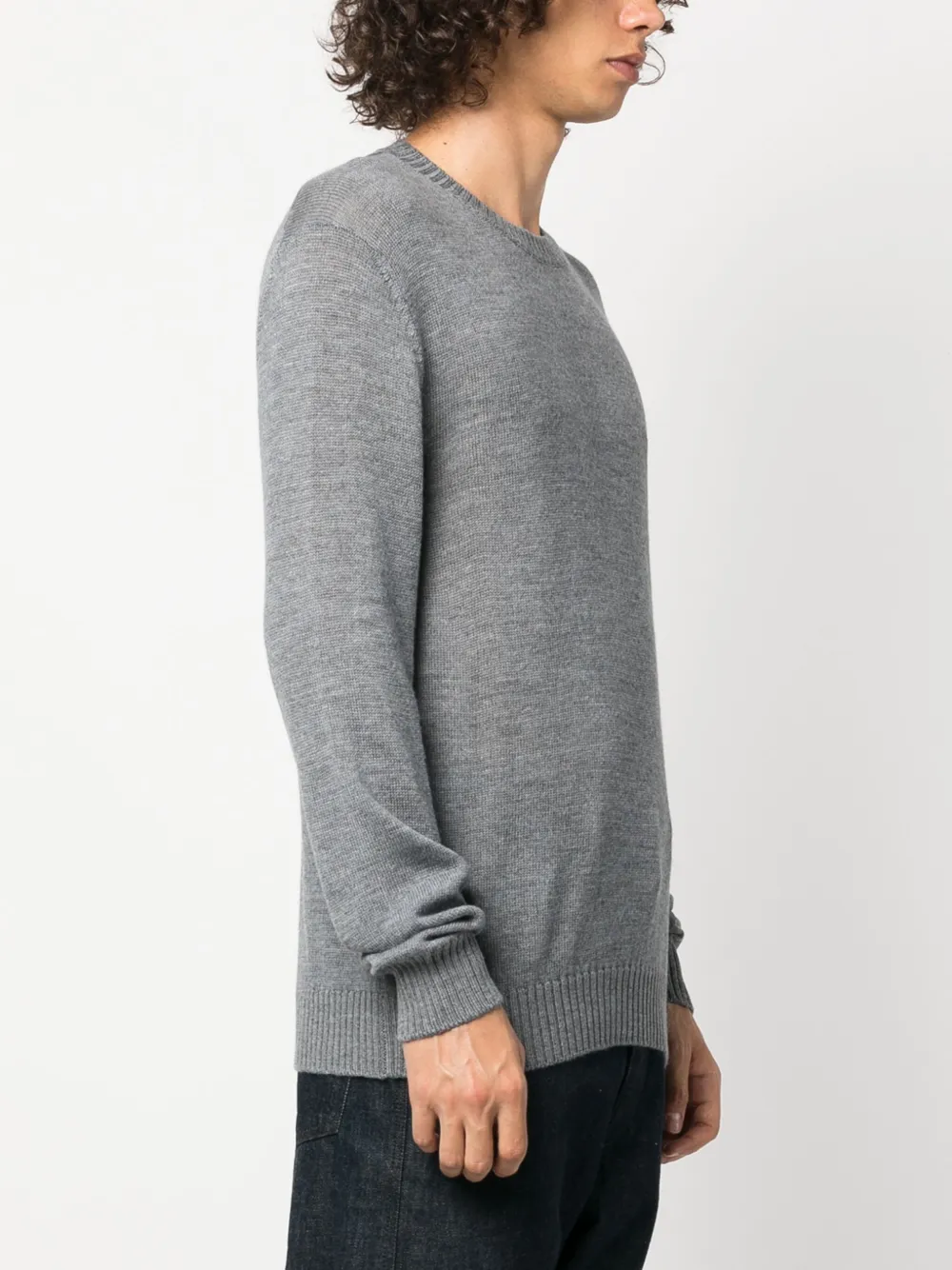 Jil Sander Crew-neck Wool Jumper In Grey