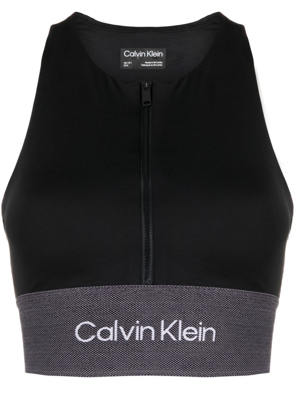 Calvin Klein logo-underband Mesh Sports Bra - Farfetch
