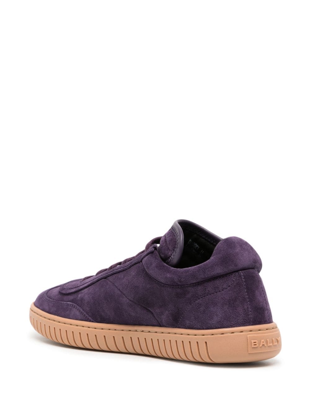 Shop Bally Player Lace-up Suede Sneakers In Purple