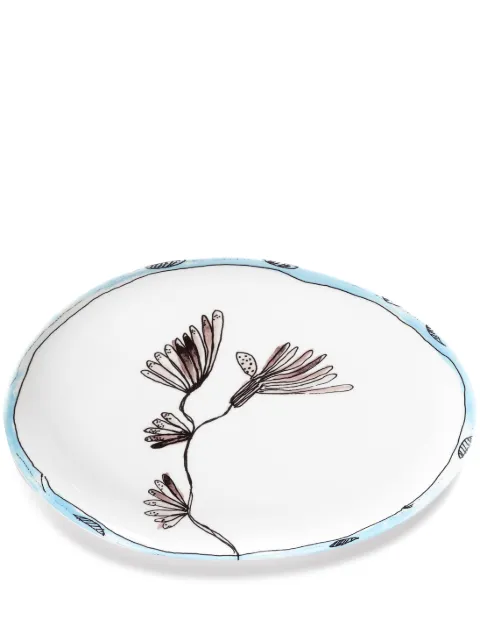 Serax x Marni Midnight Flowers oval plate