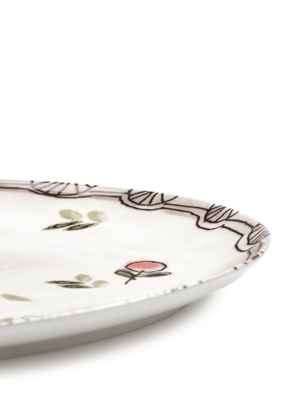 Shop Serax X Marni Midnight Flowers Oval Plate In Neutrals