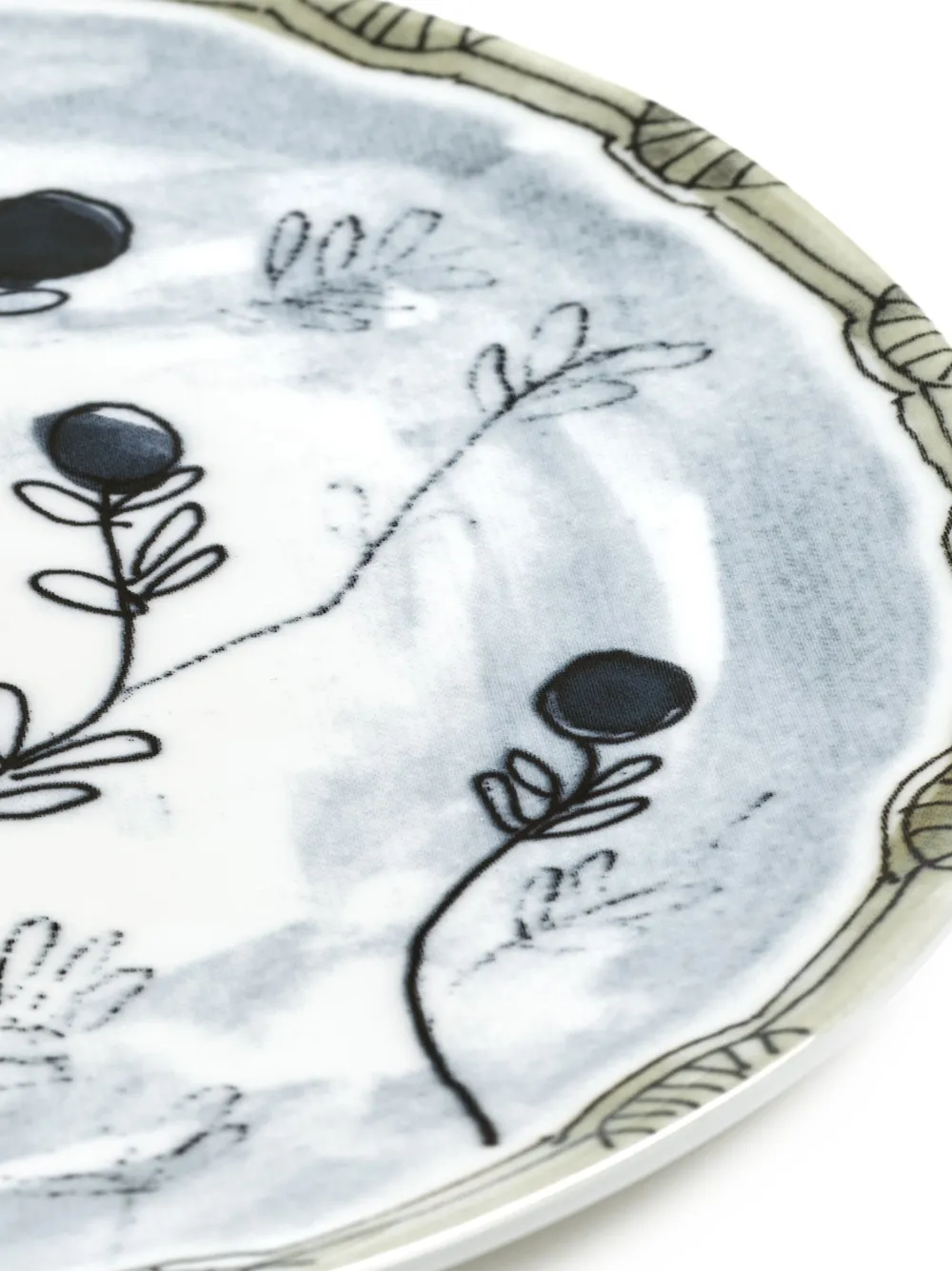 Serax x Marni Midnight Flowers twee dinerborden - Wit