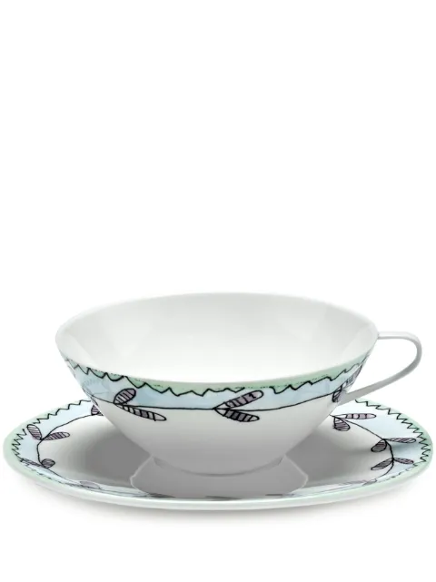 Serax x Marni Midnight Flowers teacup and saucer (set of two)